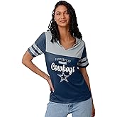 FOCO NFL Womens NFL Team Logo Ladies Fashion Top Property of V-Neck Shirt