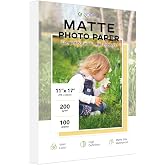 11x17 Matte Photo Paper, Goefun 200 GSM Inkjet Photo Paper 100 Sheets | 54LB Picture Paper for Printer for Posters, Menus and