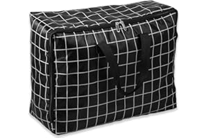 Tcwhniev 35L Large Moving Bag, Duvet Storage Bag with Strong Handles and Zippers, Space Saving, Oxford Cloth Clothes Storage 