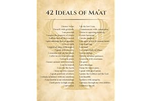 42 Ideals of Ma’at Notebook – Ancient Egyptian Goddess of Truth and Balance, 8.5x11 College Ruled Lined Journal: Kemet Spirit