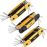 MULWARK 25 pcs Folding Allen Wrench Set | Metric, Standard & Torx - Allen Key Set Tool | 3 Pack Portable Hex Key Set for All 