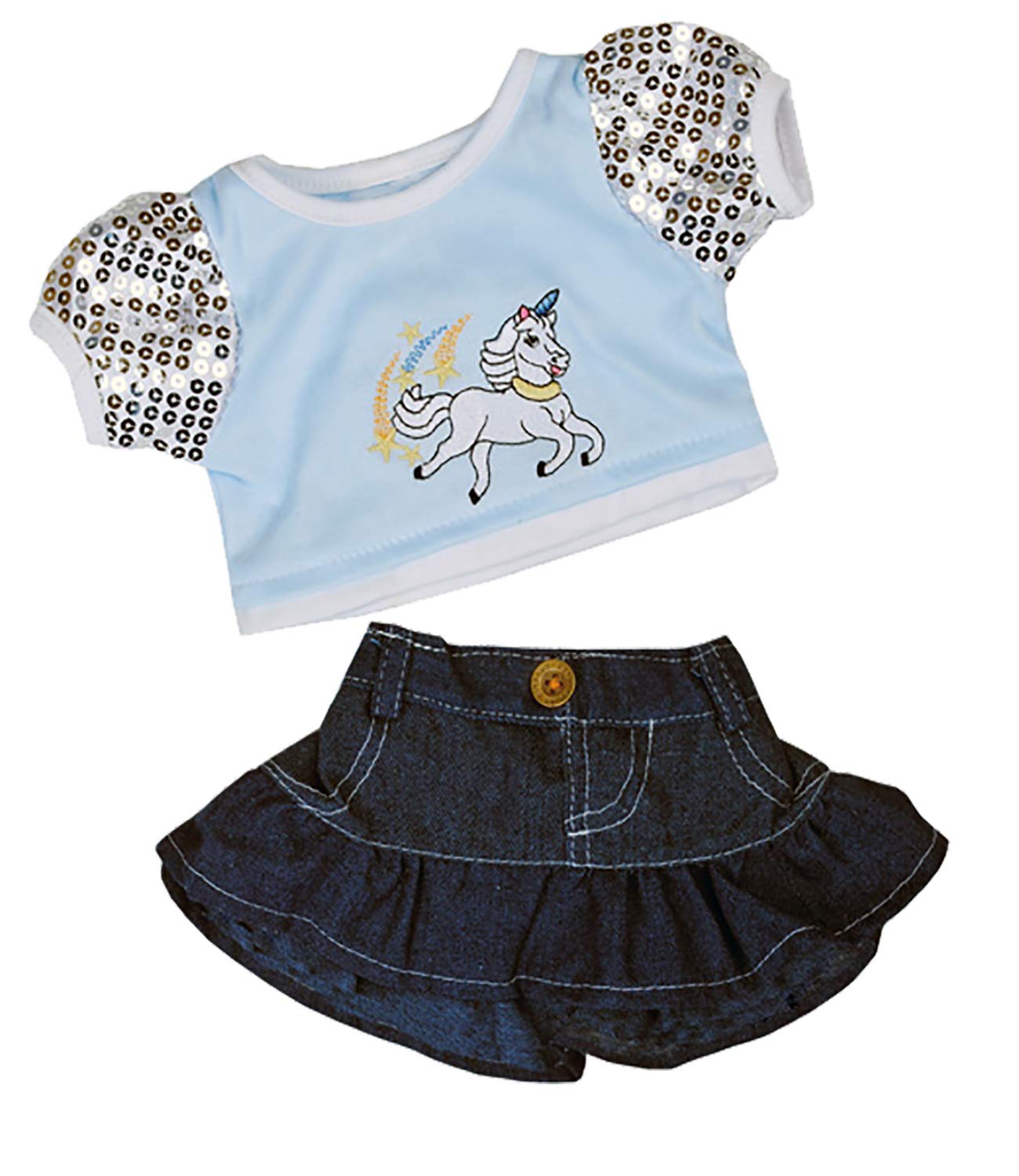 Unicorn sparkle outfit / clothes to fit Build a Bear / Bear Factory bears