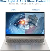 PYS Blue Light Screen Protector 14 Inch Laptop 2 Pack Anti-Glare view 6