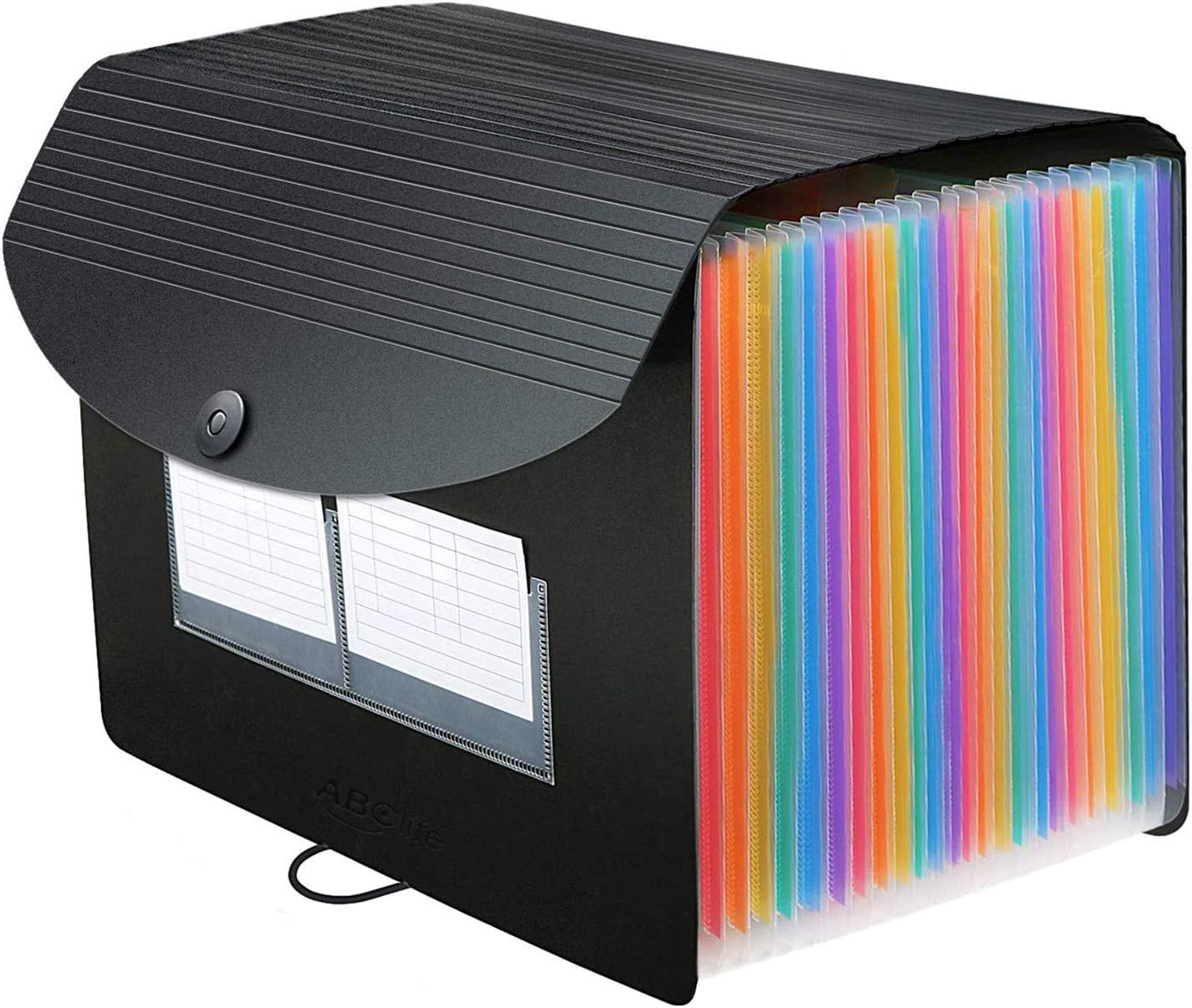 26 Pockets Accordian File Organizer/Expanding File Folder A4 Letter Size Expandable Filling Box/Plastic Accordion Document Paper Coupon Bill Receipt Organizer Bag, 3 A-Z Alphabet Dividers Colored Tabs : Office Products