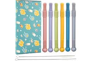 Teething Toys for Babies，Baby Teether, Teething Straw Teething Sticks, Baby Teething Relief for Baby Gifts