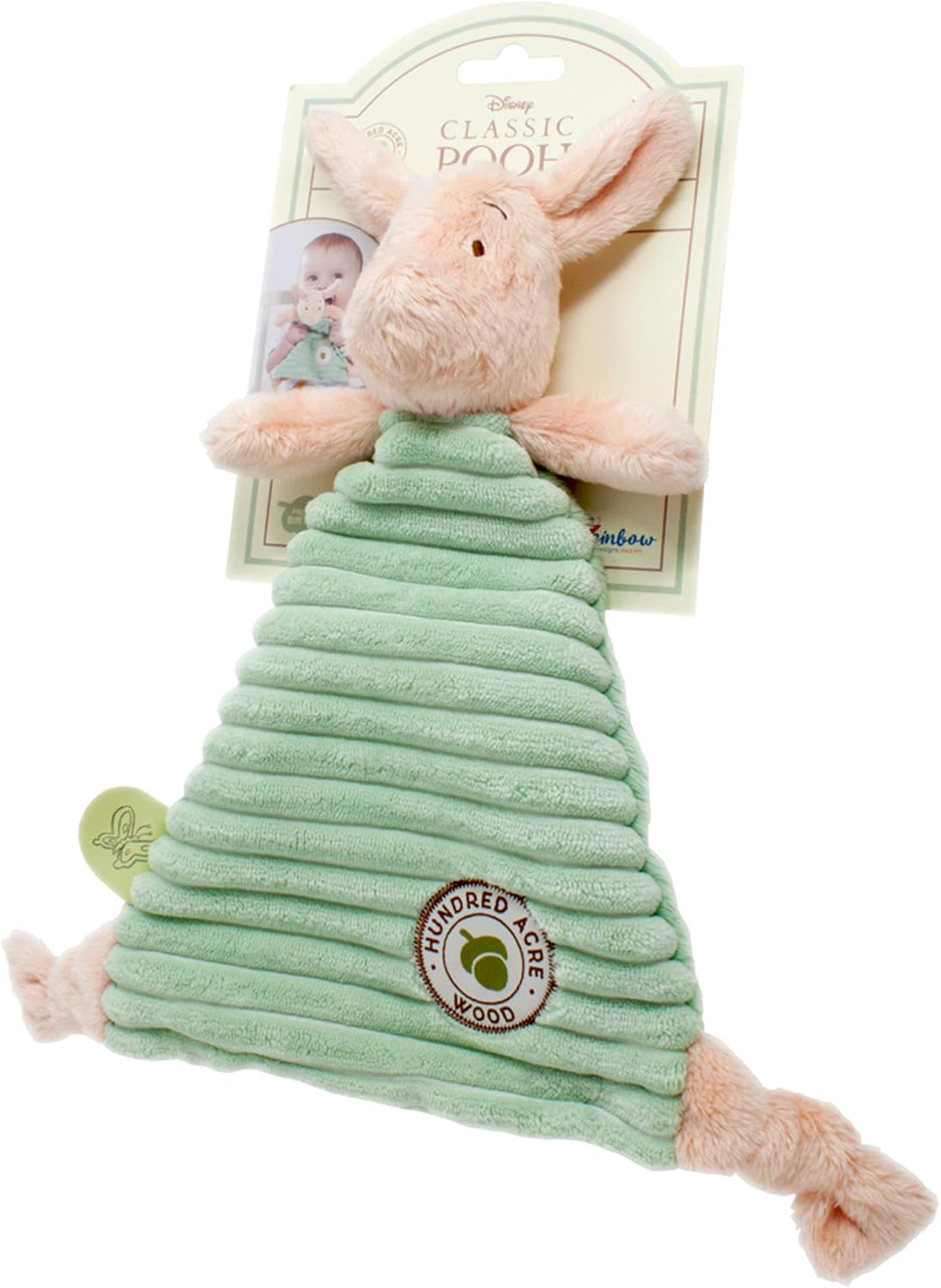 Rainbow Designs CLASSIC PIGLET COMFORT BLANKET, Baby, Green - Image 3