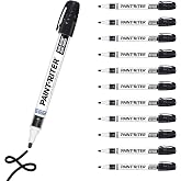 Markal 96823 Paint-Riter+ Valve Action Marker, Versatile Surface Compatibility, Bold Mark Size 1.8", Black 12-Pack