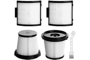 WILLSUNTON 4 Pack IW3511 IW1111 HEPA Filters Replacement for Shark IW3511 DetectPro Lightweight Cordless Stick Vacuum Cleaner. For Shark Detect Pro Auto-Empty System PowerFins Brushroll Portable Handheld 2-In-1