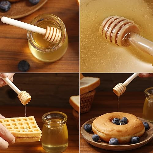 Aazon.co: 20Pcs Honey Dipper Sticks - Wooden Honey Dipper, 3 Inch