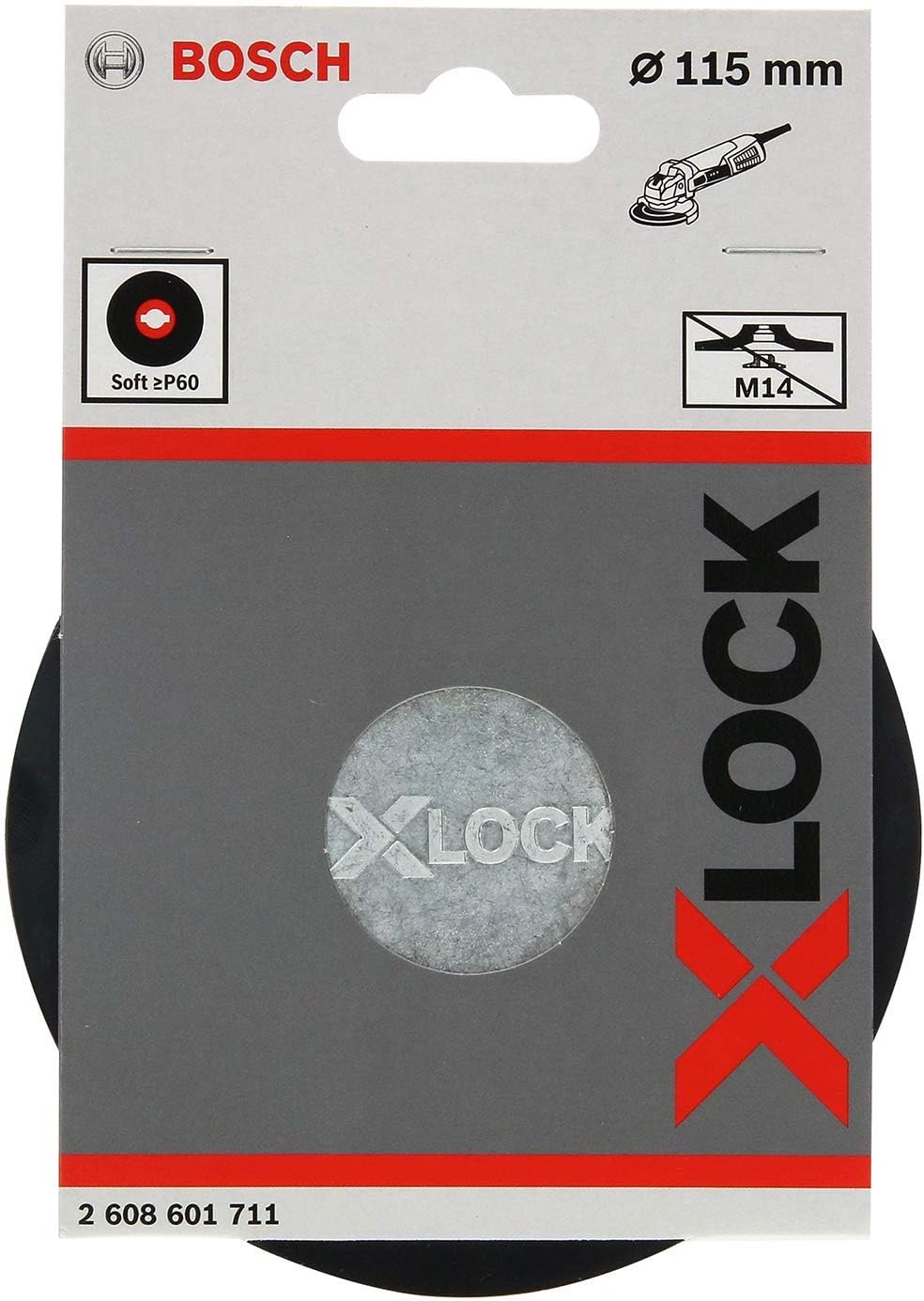 Bosch 1x PRO Backing Pad for Small Angle Grinders X-Lock, Soft (diameter 115 mm, Professional Accessory Small Angle Grinder)