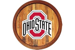 The Fan-Brand NCAA Ohio State Buckeyes: "Faux" Barrel Top Sign - Football, Basketball, Baseball & College Sports Décor for Home, Office, Game Room, Fan Cave & Garage