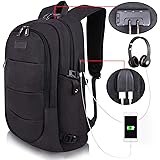 Travel Laptop Backpack Water Resistant Anti-Theft Bag with USB Charging Port and Lock 14/15.6 Inch Computer Business Backpack