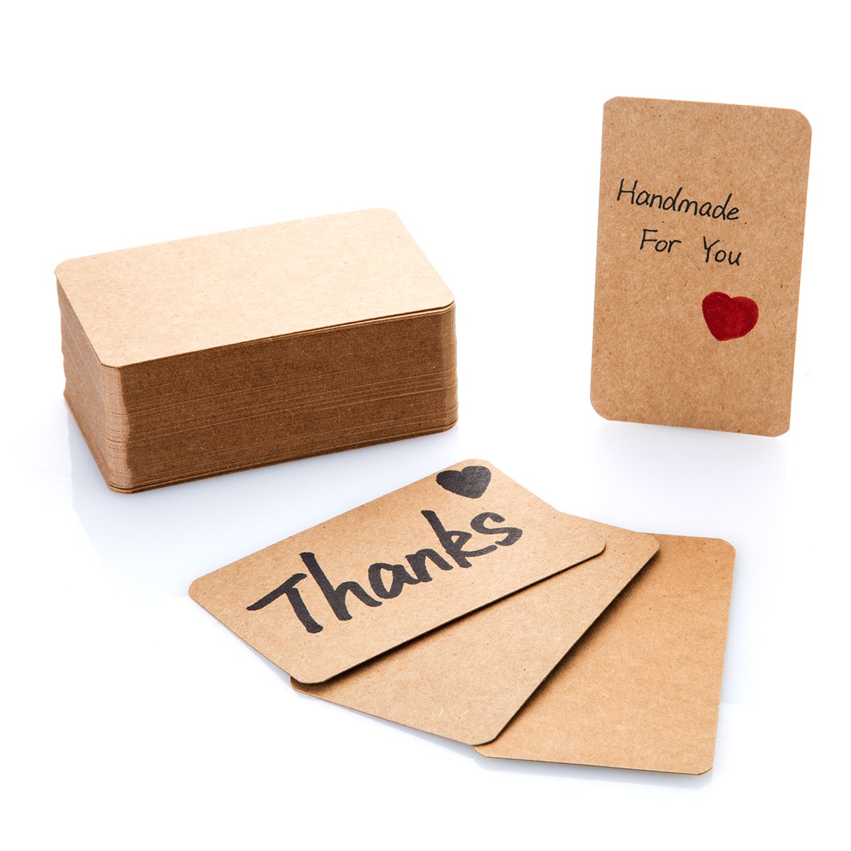 200pcs Blank Cardboard Card Message Card Business Card Word Gift Card DIY Creative