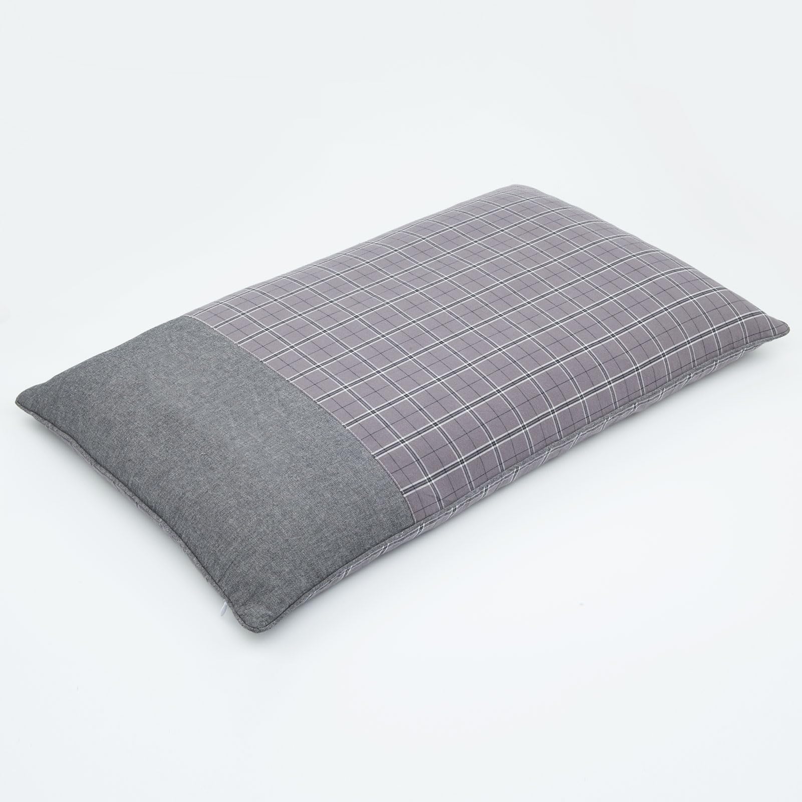 Photo 1 of EDMILE Buckwheat Hull Neck Pillow for Sleeping, Adjustable Height and Firmness Pillow, Washable Cover, Cervical Firm Neck Support for Cool Sleep, 23x13 Inch, Grey