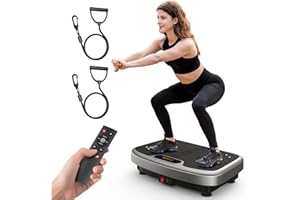 GDCOO Vibration Plate Exercise Machine, Vibration Plate Platform for Lymphatic Drainage, 200 Adjustable Speeds Power Shaping Vibrating Plate Helps Weight Loss, Shaping, Max Weight 450 Lbs