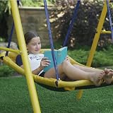 Zero Gravity Magic Carpet Swing Set with Steel Frame for Up To 2 Kids view 7