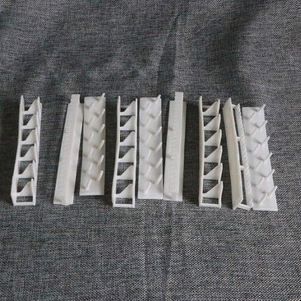 Mohito 9pcs Self-Adhesive Wall-Mounted Jewelry Holder Storage Organizer Racks Hanger Hooks Plastic Earring Necklace Hanger Holder for Earrings Necklace Ring Display - Image 3