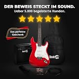 RockJam Electric Guitar Kit with Amp Bag Whammy Strap Spare Strings Lessons view 8
