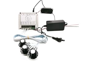 BearHoHo Escape Room Props Puzzles 3 Rotary Knobs with Graduate Control 12V EM Lock(not Included) Escape Room The Game Expansion