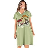 Lazy One Women's Nightgown, Funny V-Neck Sleep Shirt for Women, Novelty Pajama Shirts