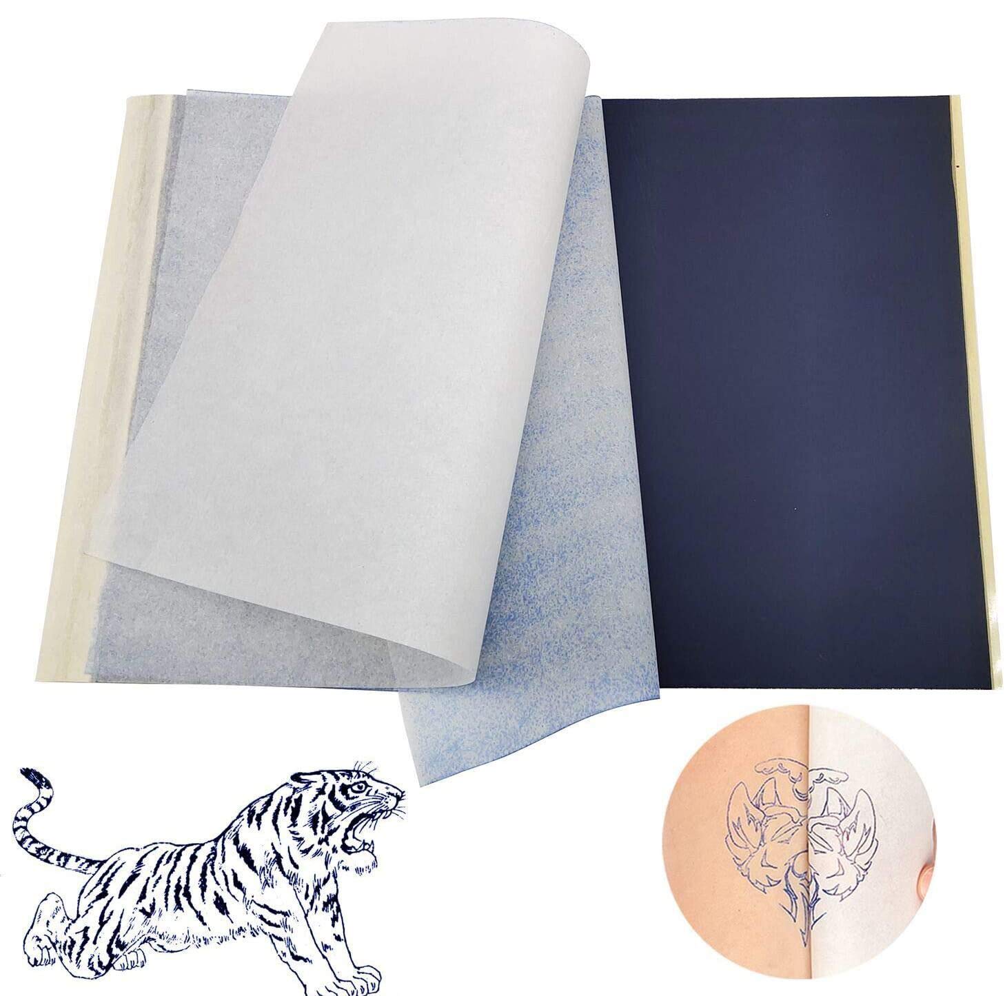 INHEMI Tattoo Transfer Paper, 30 x Tattoo Thermal Carbon Stencil Transfer Kit A4