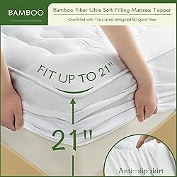 GRT Mattress Pad Cover Rayon from Bamboo King