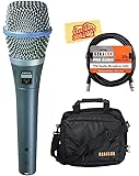Shure Beta 87A Supercardioid Condenser Vocal Microphone Bundle with Gear Bag, XLR Cable, and Austin Bazaar Polishing Cloth