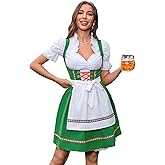 Abaowedding Oktoberfest Outfits Women 3Pcs Dirndl Dresses German Oktoberfest Bavarian Carnival Costume Cosplay Dress