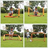 LZHDZQD Kids Football Goal 35.43in Foldable Garden Indoor Outdoor Orange view 4