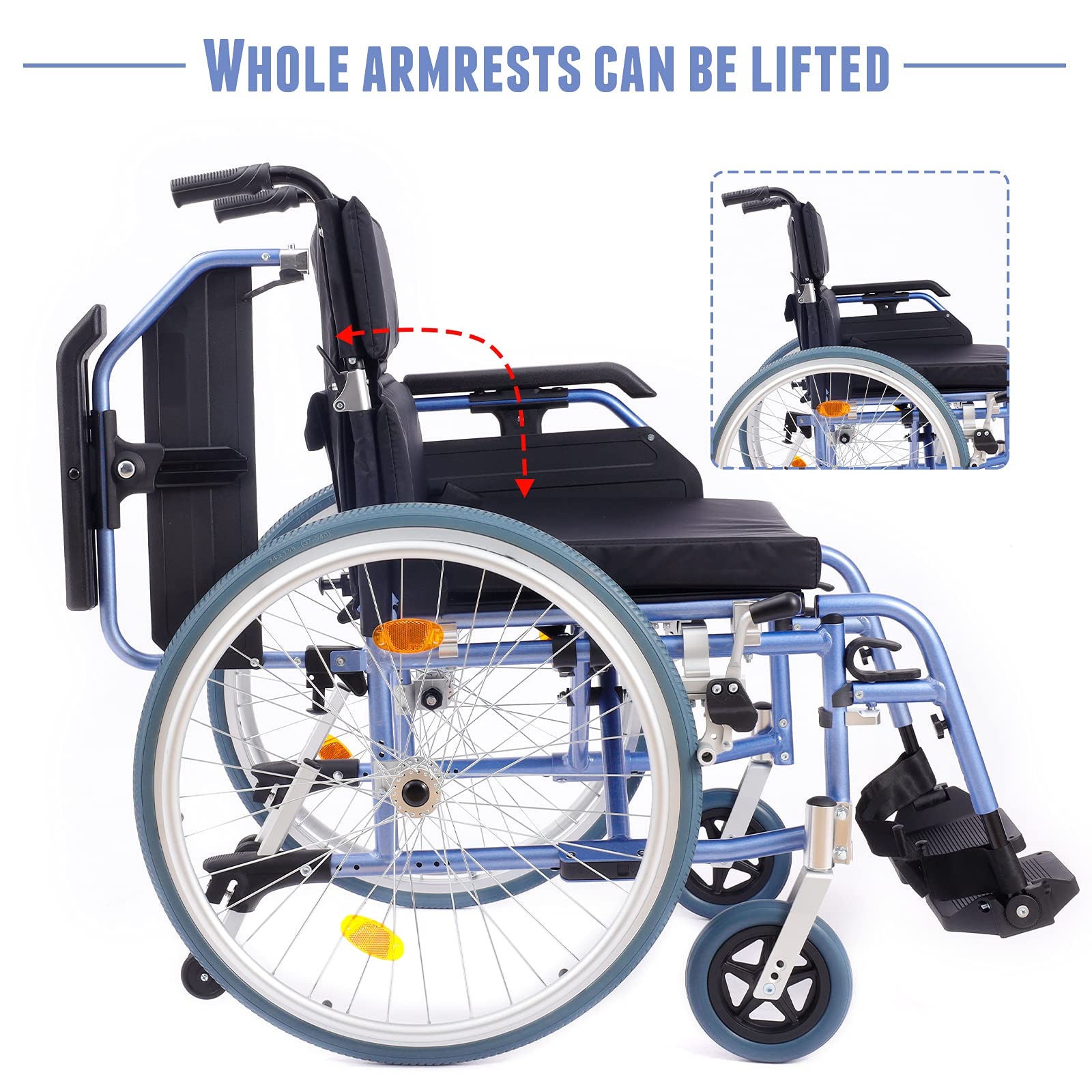 Folding Wheelchair: Ergonomic And With Solid Wheels | WELLCORE