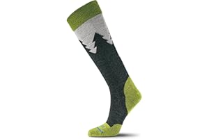 FITS Sierra Light Merino Wool Ski Socks For Men and Women, Over-the-Calf, Breathable, Lightweight, Whole Foot Comfort