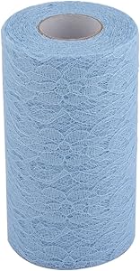 uxcell Lace Wedding Party Banquet Hall DIY Decor Tulle Spool Roll 6 Inch x 25 Yards Blue