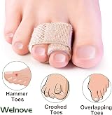 Welnove 6Pcs Hammer Toe Straightener Cushioned Toe Wraps view 3