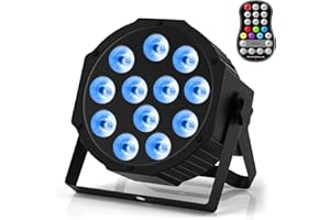Rechargeable Par Lights RGBW 4-in-1 LED Uplights Battery Powered Stage Lights, HOLDLAMP DJ Lights Sound Activated with Remote & DMX Control for Festival Party Event Wedding Bar Church