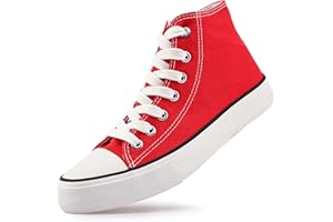 LUMUBBY Canvas Shoes for Women Men High Top Lace Up Sneakers Canvas Fashion Sneakers Classic Casual Walking Shoes Comfortable Breathable