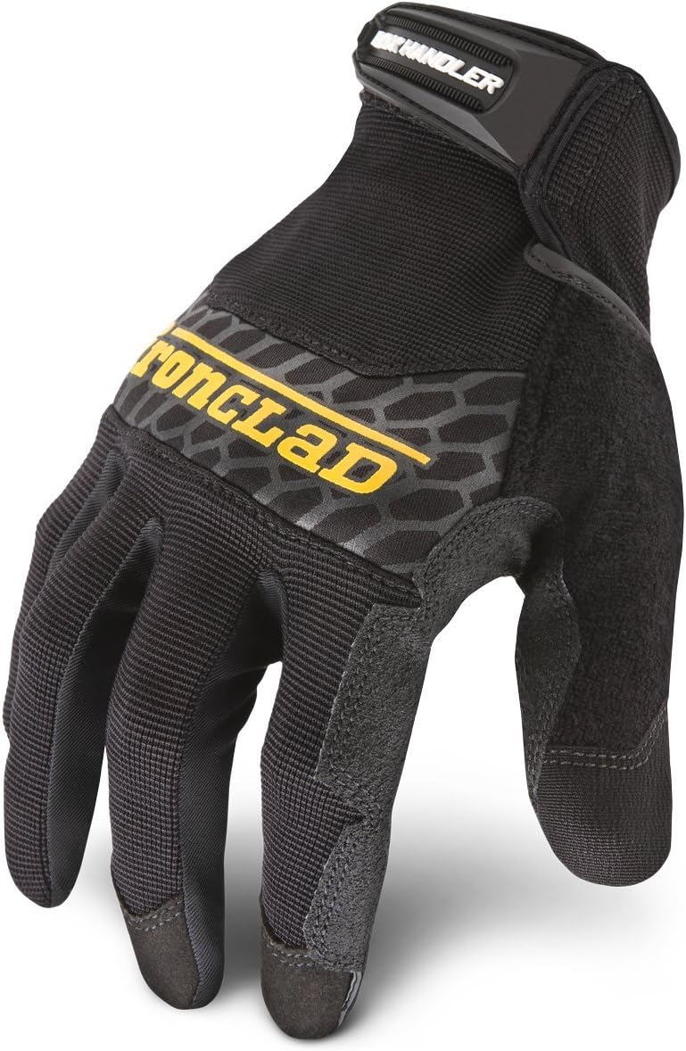 Ironclad Box Handler Work Gloves BHG, Extreme Grip, Performance Fit, Durable, Machine Washable, (1 Pair), Large - BHG-04-L , Black