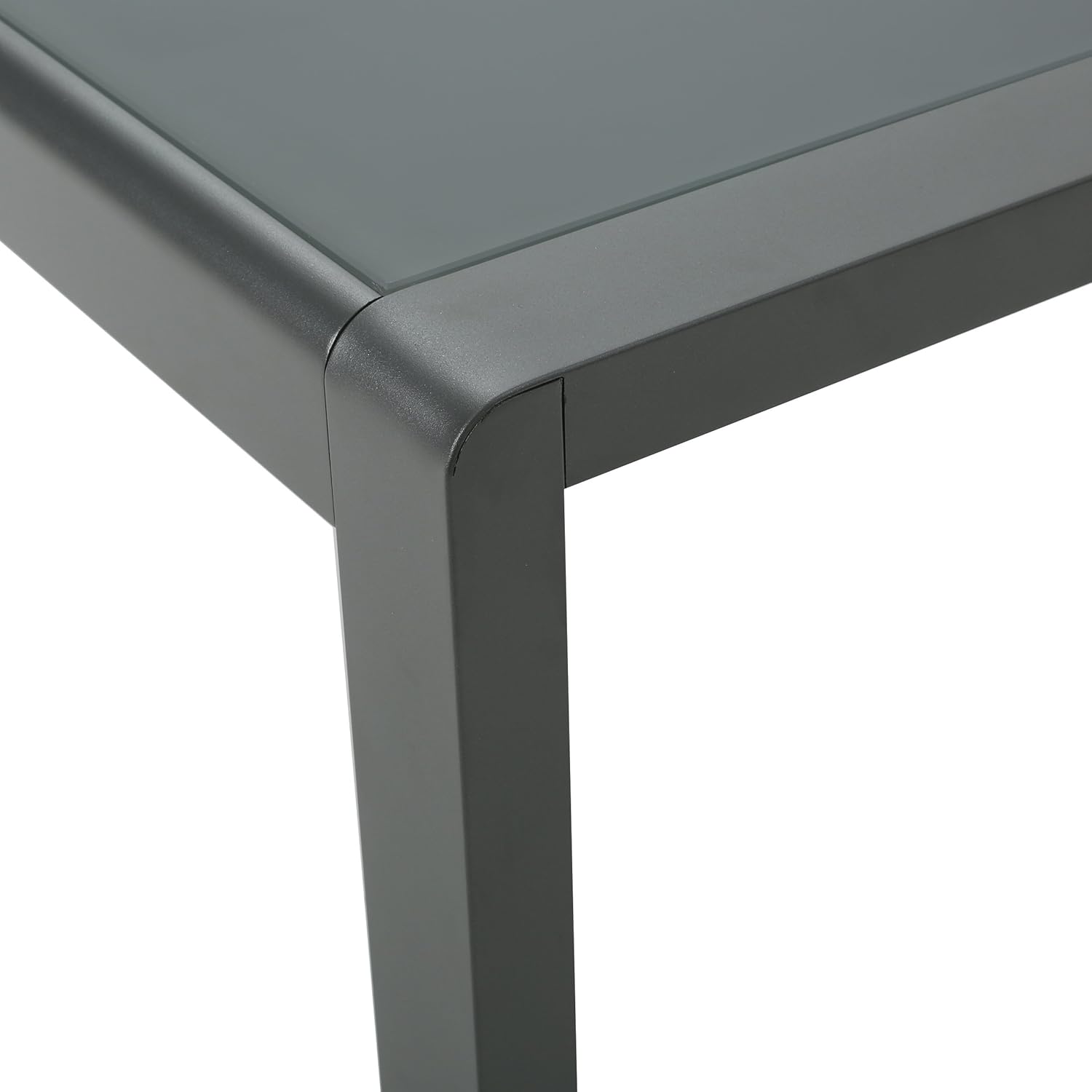 Christopher Knight Home Cape Coral Outdoor Aluminum Coffee Table with Tempered Glass Table Top, Grey : Garden & Outdoor