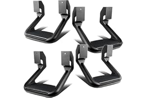 APSVE Truck Steps Universal Side Steps 4Pcs for Pick Up Truck SUV 4-Doors, Black Powder Coated