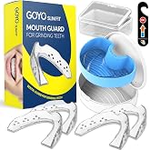 GOYO Slim FIT Pack of 4 Mouth Guard for Clenching Teeth at Night with Thermo Checker &amp; Dental Case | Night Guards for Teeth Grinding | Custom-Fit &amp; Custom Moldable Bruxism Sleep Night Guard