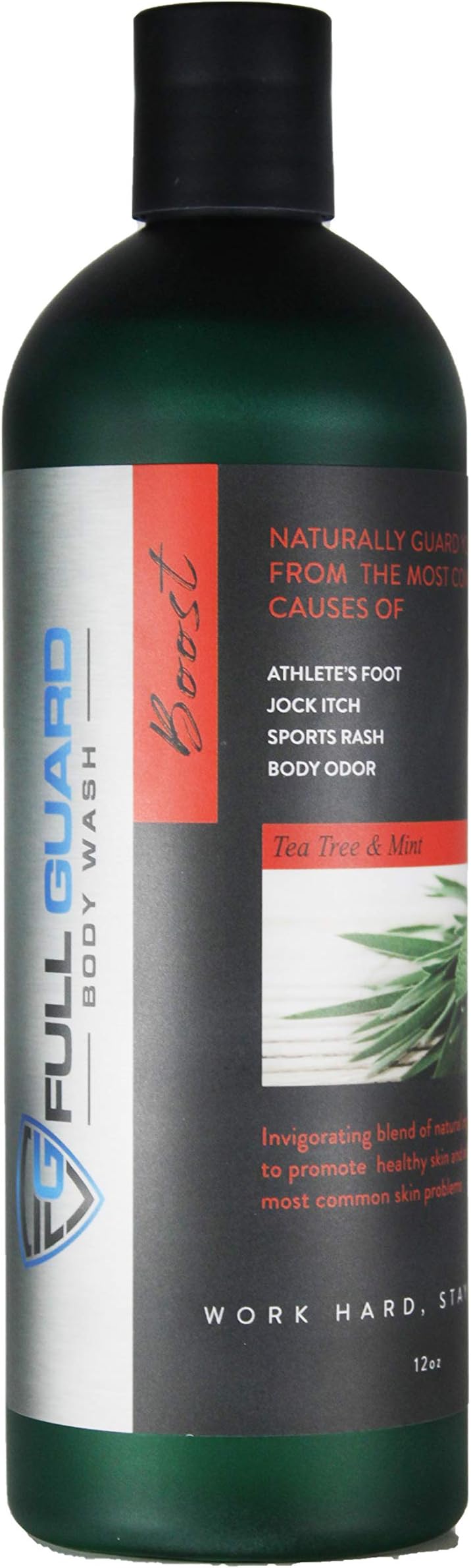 Full Guard BOOST Tea Tree and Mint Body Wash for Athlete's Foot, Ringworm, Jock Itch and Body Odor