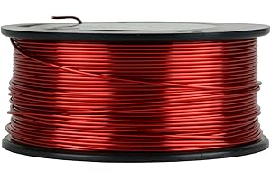 TEMCO INDUSTRIAL TEMCo 17 AWG Copper Magnet Wire - 1.5 lb 237 ft 155°C Magnetic Coil Red