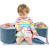MABOZOO Sit Up Pillow for Baby, Foam Baby Floor Seat Support Seat Sitting Pillow for Sit Balance, Soft Infant Sitting Support Ring for Babies, Infants and Toddlers (Blue)
