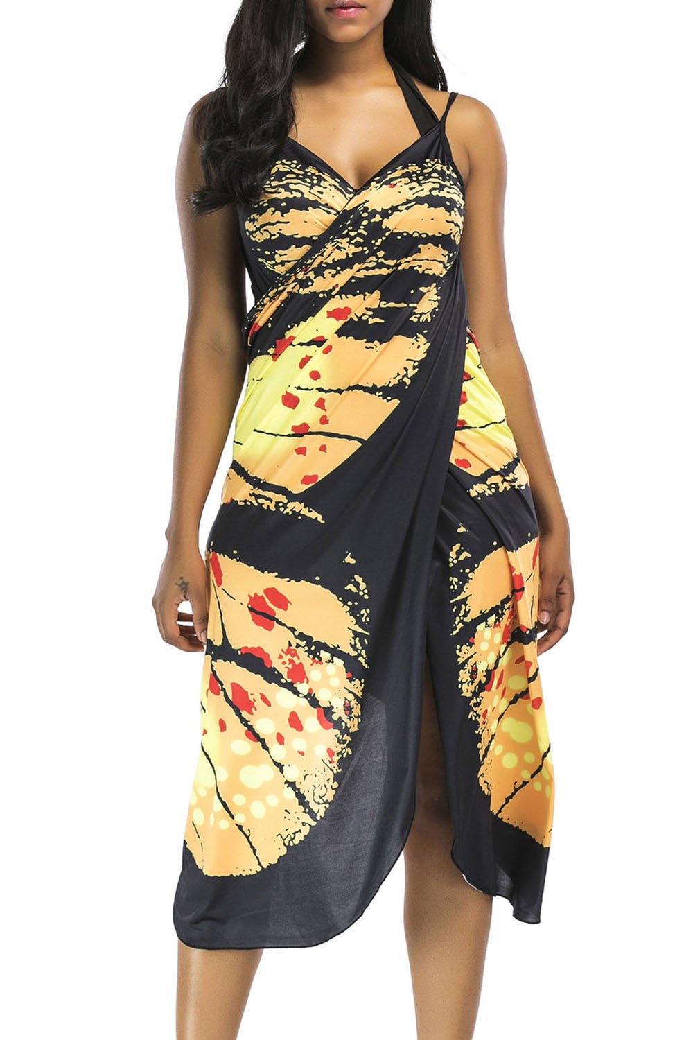 spaghetti strap wrap cover up