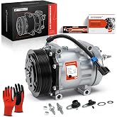A-Premium Air Conditioner AC Compressor with Clutch | Compatible with Kenworth T660 2011-2012, T680 2013-2015/2017-2018, T880 2017-2018 &amp; Peterbilt 365, 367, 389, 567, 579, 587