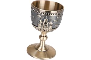 Premium Zincs Alloy Tall Glass for Vodka Tequilas Liquor Drinking Glass Russian Metal Goblet