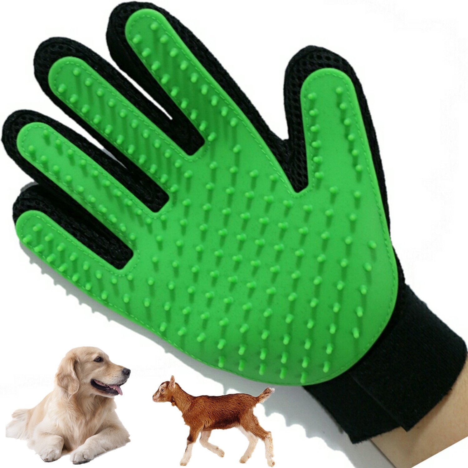 Petbob Pet Grooming Glove Pet Deshedding Glove Soft Gentle Pet