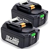 Upgraded 6.0Ah 18V Replace Compatible with Makita 18V Battery, Compatible with Makita BL1860B BL1850B BL1840B BL1830B BL1820B BL1815N Mower Drill 18-Volt Lithium Cordless Tool Battery Packs
