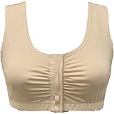 Alessandra B Adaptive Cotton Bra - Easy On Front Closure, Wide Straps, Elastic Underband