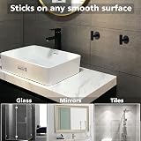 YUET 2 Pcs Bathroom Towel Hook Self Adhesive Stainless Steel Matte Black view 4