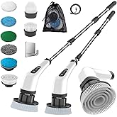 MGLSDeet Electric Spin Scrubber Scrub Brush, Rechargeable Cleaning Brush with 8 in 1 Replaceable Brush Heads, Cordless Power 
